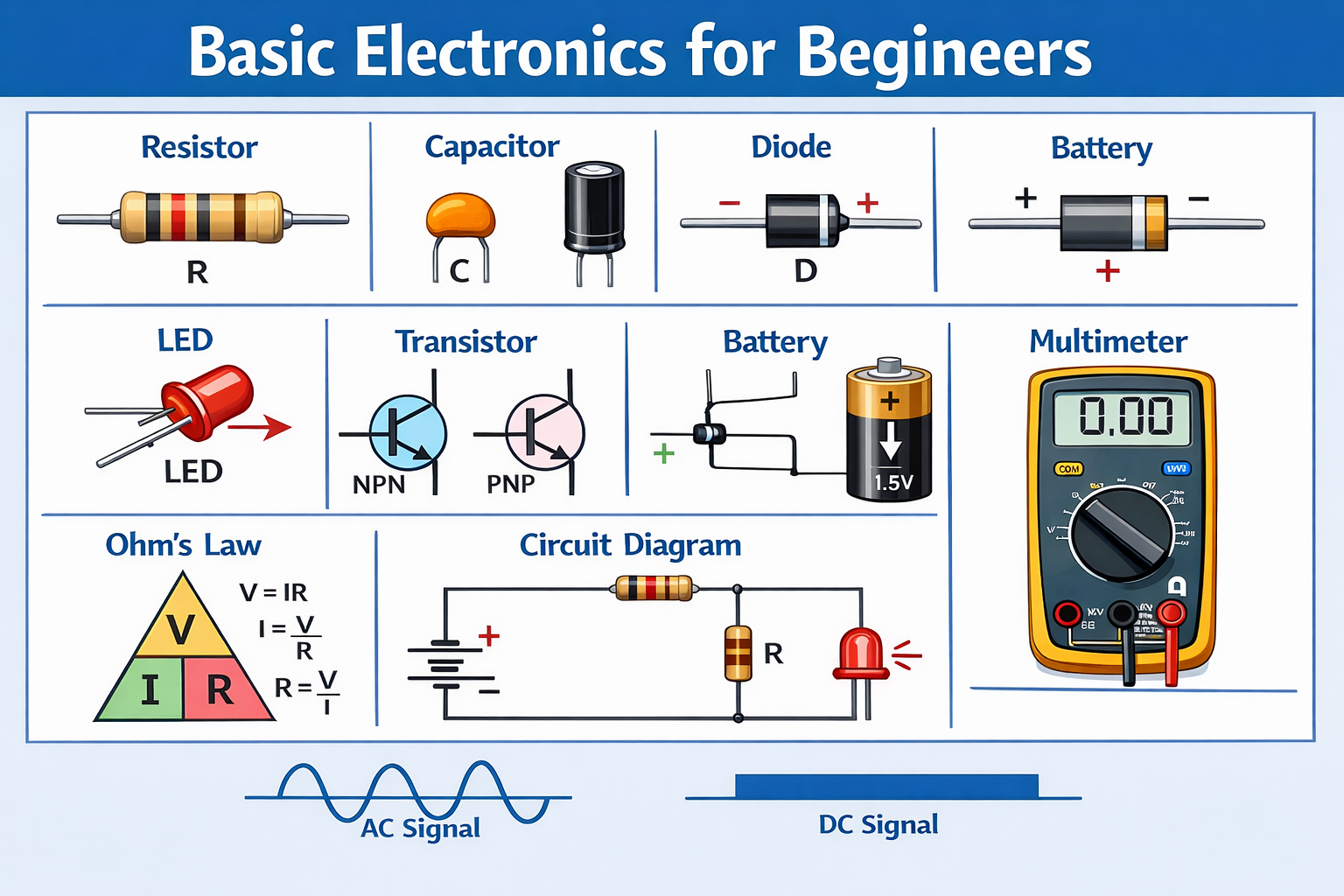 You are currently viewing Electronics for Beginners: Essential Topics to Master Basic Electronics